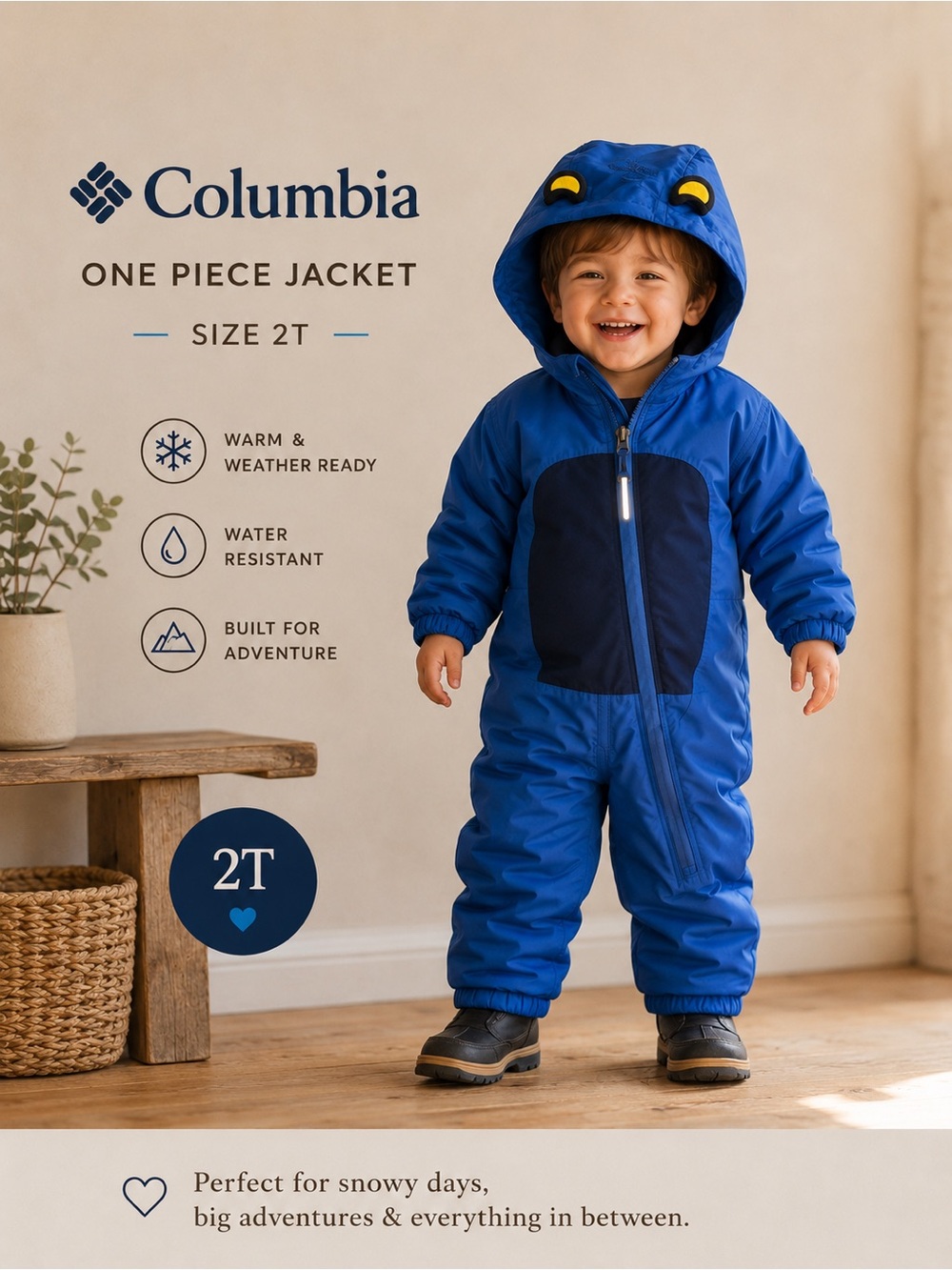 Columbia one piece jacket 2T